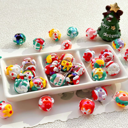 Christmas Collection Of Hand-Painted Beads