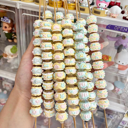 Ice Cream Color Hand-Painted Beads