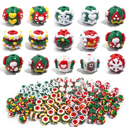 Christmas Collection Of Hand-Painted Beads