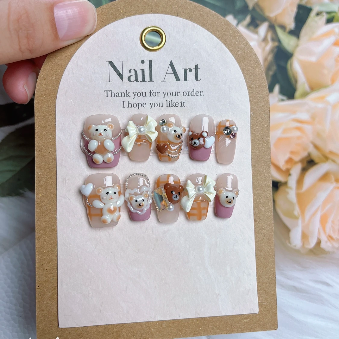 Bear Nail Art