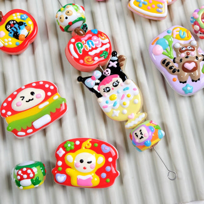 Cute Cartoon Hand-Painted Beads