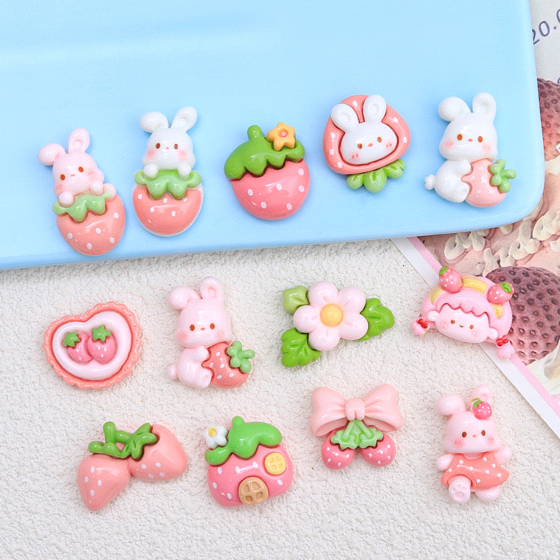 Bunny Strawberry Paradise Charm