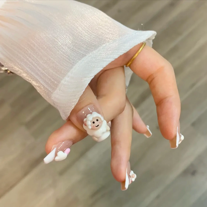 Handmade Sheep Nail Art