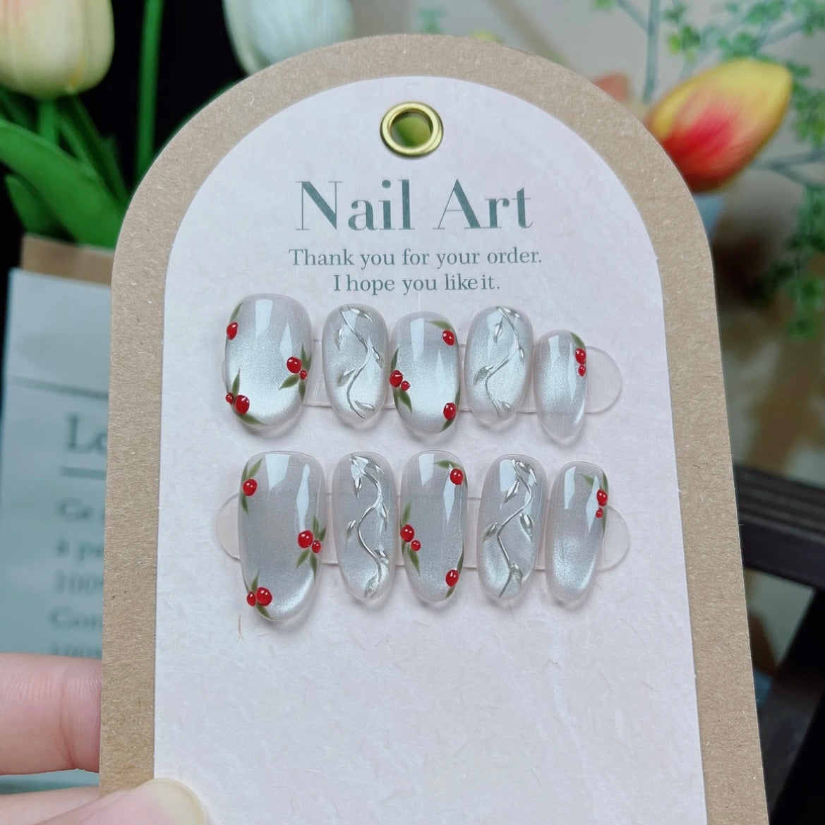 Handmade Cherry Nail