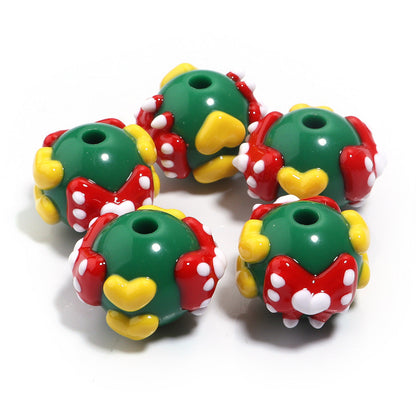 Christmas Collection Of Hand-Painted Beads