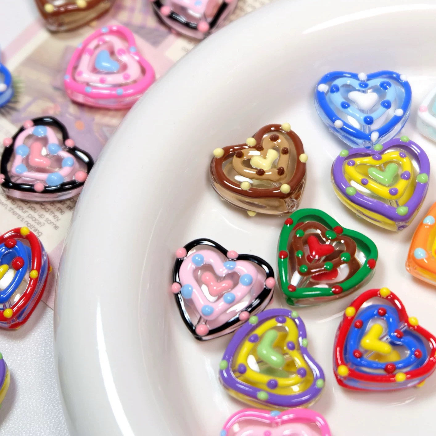 Hand-Painted Love Bead