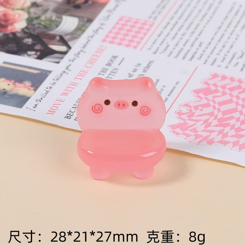 Glow-In-The-Dark Piglet Chair Charm