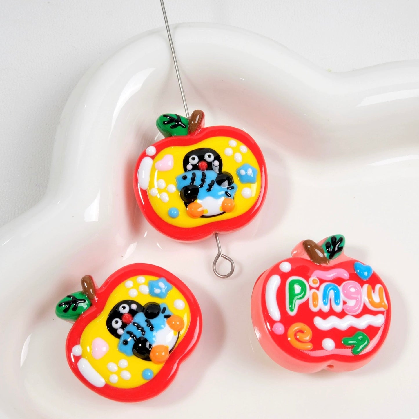 Cute Cartoon Hand-Painted Beads