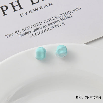 Blue Alloy Bead