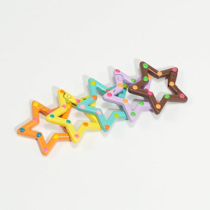 Hand-Painted Star Keychain