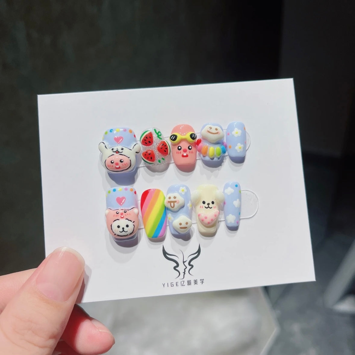 Cartoon Handmade Nail Art