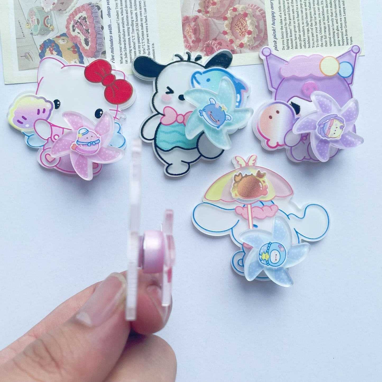 Sanrio Rotating Acrylic Charm