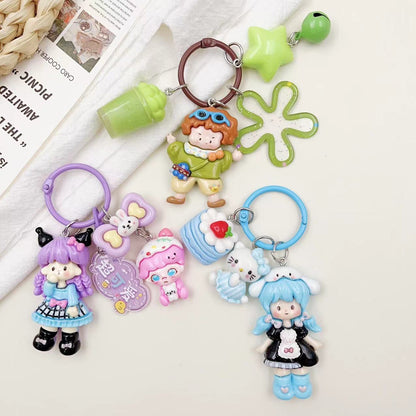 Cute Girl Keychain Pendant