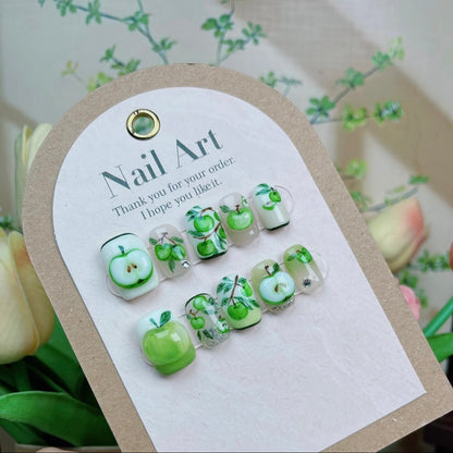 Green Apple Handmade Nails