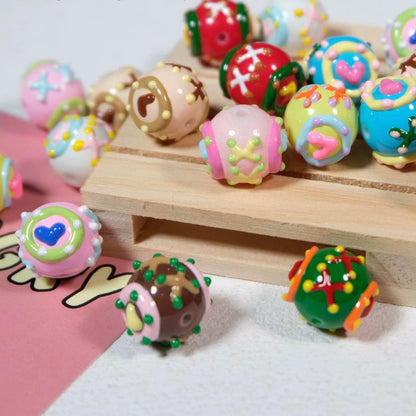 Hand-Painted Colored Love Beads