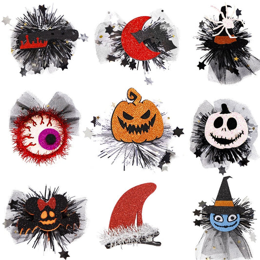 Handmade Halloween Hair Clips