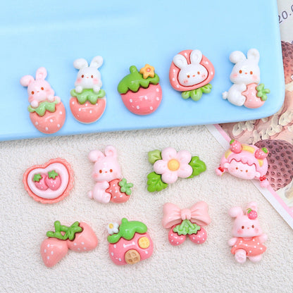 Strawberry Bunny Charm