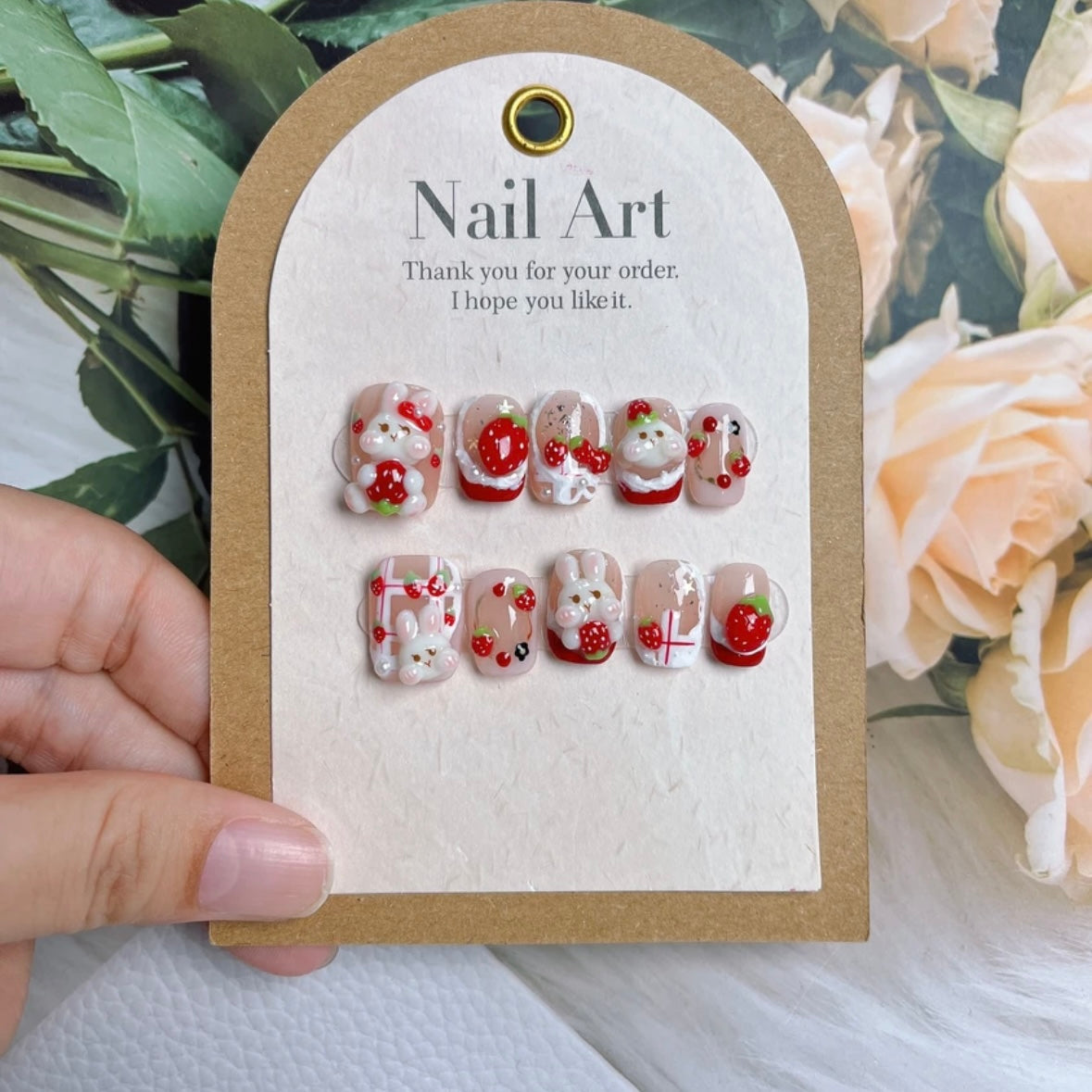 Strawberry Rabbit Nail