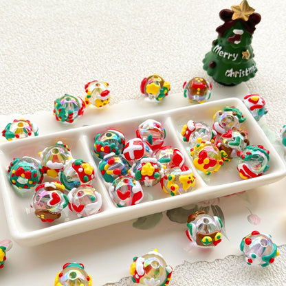 Christmas Collection Of Hand-Painted Beads