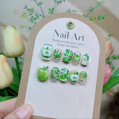 Green Apple Handmade Nails