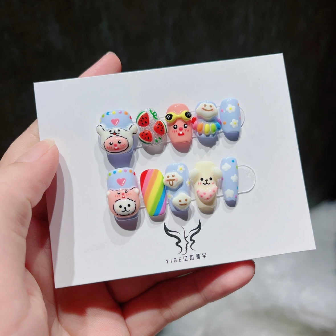 Cartoon Handmade Nail Art