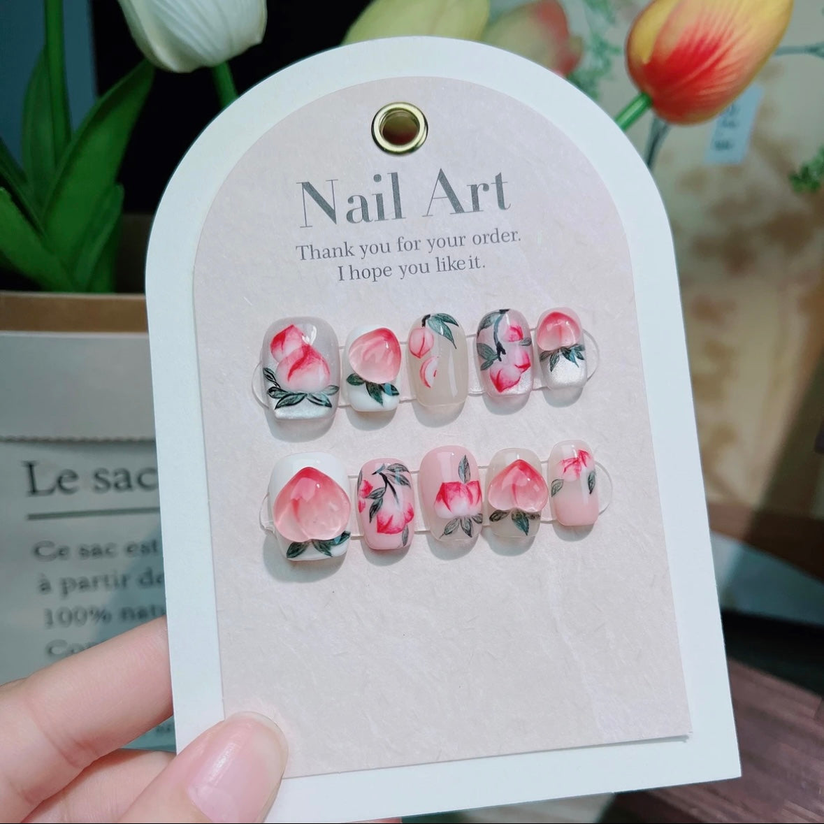 Peach Handmade Nails