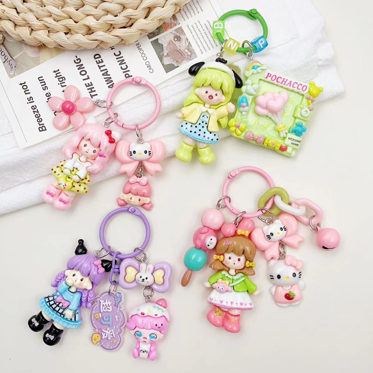 Cute Girl Keychain Pendant