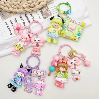 Cute Girl Keychain Pendant