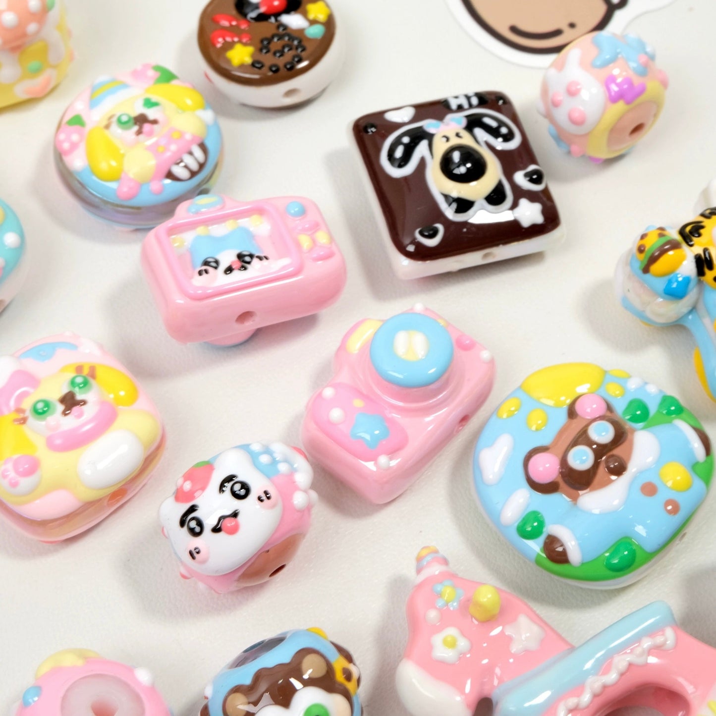 Cute Hand-Painted Beads