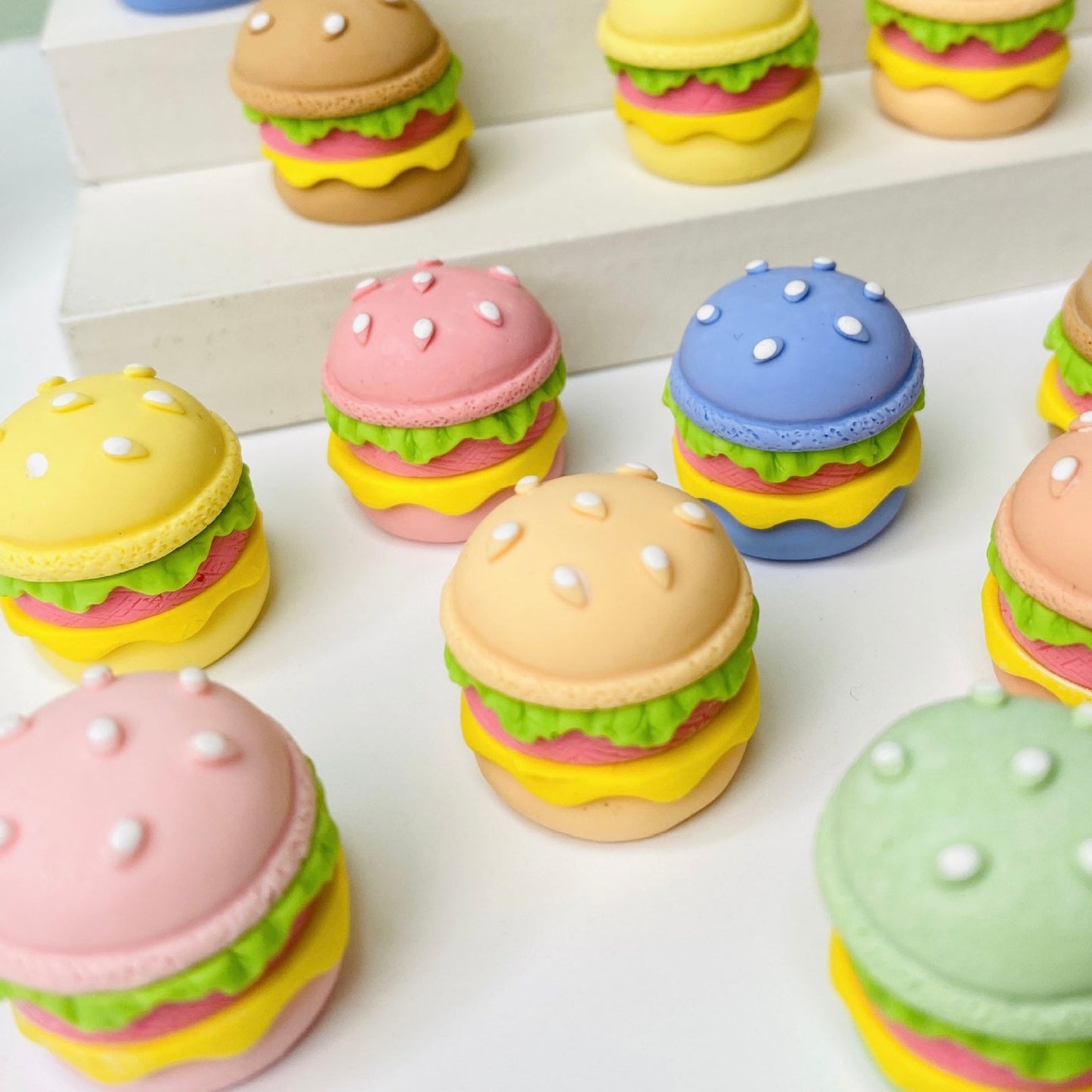 Burger Macaron Charm