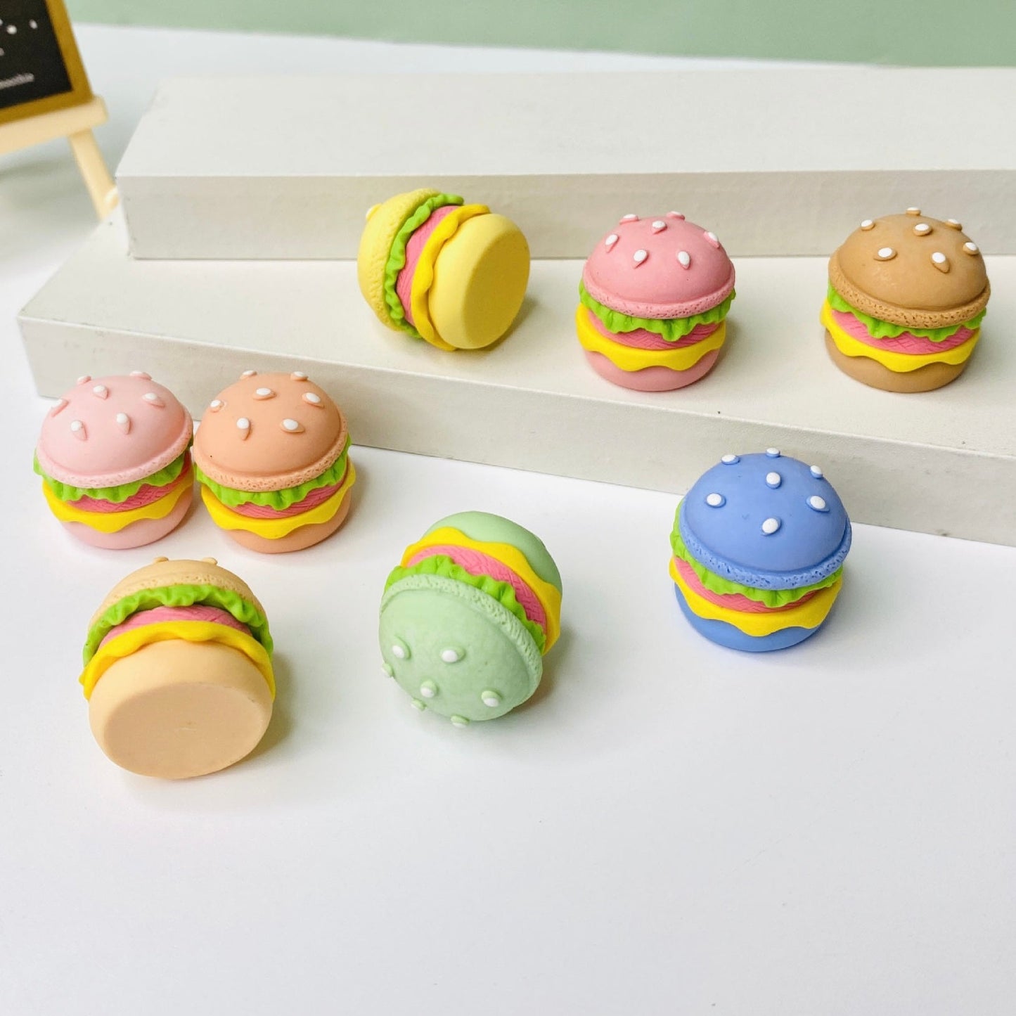 Burger Macaron Charm