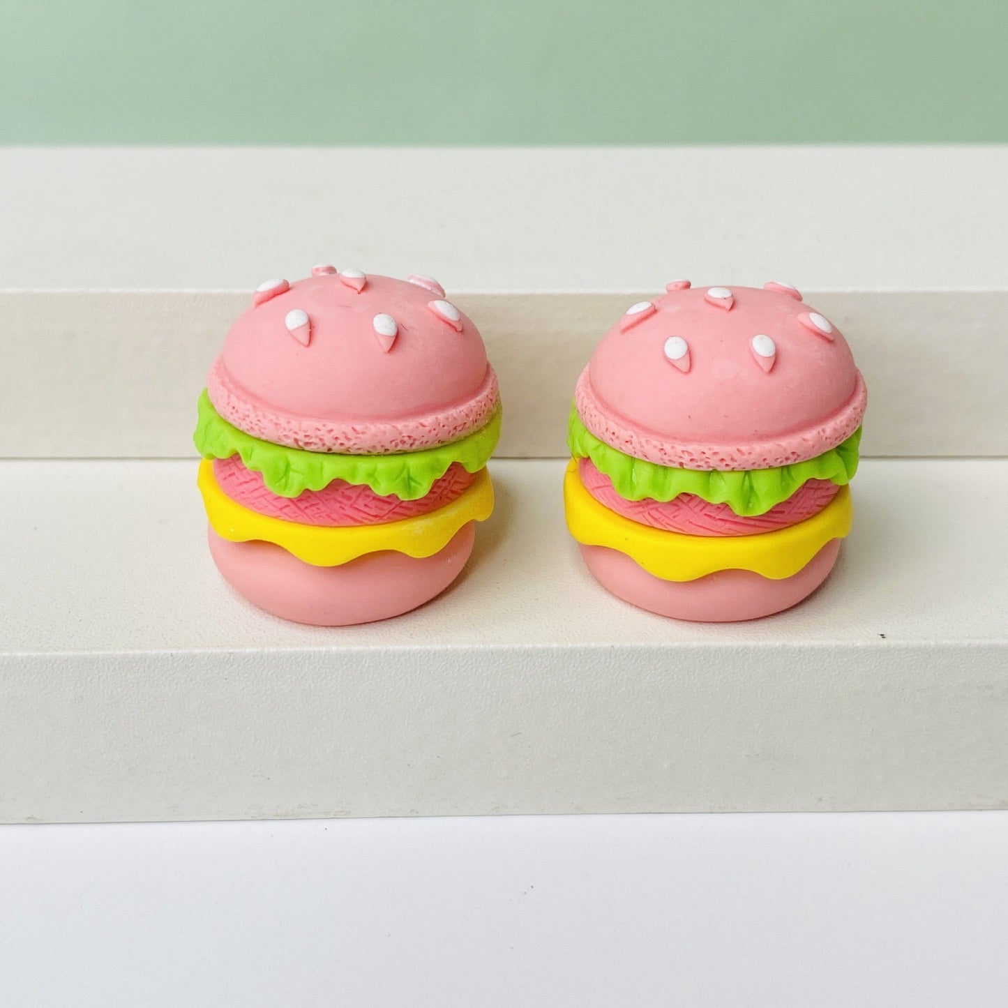 Burger Macaron Charm