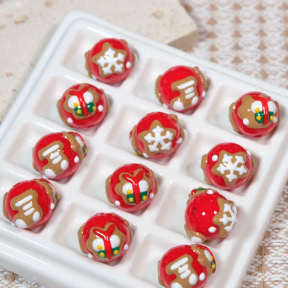 Christmas Collection Of Hand-Painted Beads